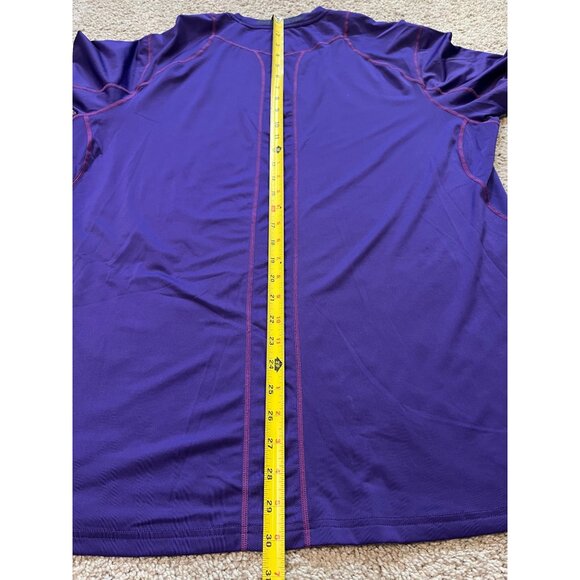 Womens Nike Pro Dri-Fit Fitted Purple Tee Size XL Activewear Bold Logo Bright - Picture 5 of 6